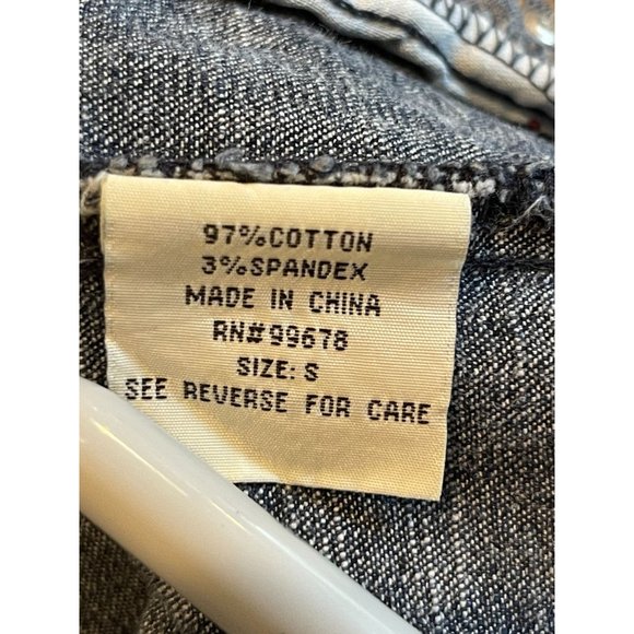 Hydraulic Womens Denim Jacket Front Button Stretch 4126 Cotton Blue Size Small - Picture 6 of 7